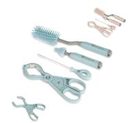 Cangaroo Baby Bottle Cleaning Brush Set 4 piezas 2 cepillos cepillo para pajitas, colores:azul