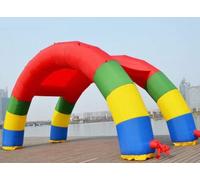 Canglan Technology Arcos dobles de descuento de 25 pies x 15 pies D = 8 m/25 pies arco arco iris inflable nuevo