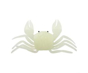 Cangrejo artificial suave señuelo 7 cm 14 cm material de PVC para pesca en el mar agua salada barco de playa para kayak, lubina, pez rojo, snook, trampa, cebo de arrastre, blanco o rojo (blanco L)