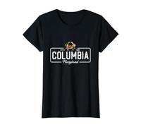 Cangrejo Azul con Bandera de Maryland Columbia MD Maryland Souvenir Camiseta gráfica económica, Mujer, Negro, M