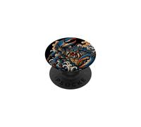 Cangrejo Monster Kaiju Vintage Japonés Tatuaje Estilo PopSockets PopGrip Adhesivo