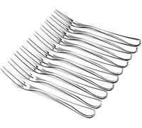 Cangrejo Stainless Steel Forks,Escargot Forks 2 puntos de taching appetizer Forks Portable Cocktail Ensalada Fruit Forks for Party Travel,Set of 10,5 pulgadas (10 PCS)