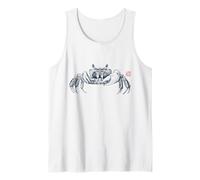 Cangrejo Violinista Ilustración Océano Fauna Japón Estética Camiseta sin Mangas