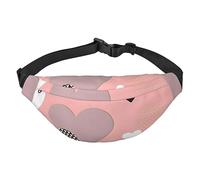 Cangurera abstracta para hombres y mujeres, y bolsa cruzada con cinturón ajustable para correr, viajar, deportes, senderismo, Black, Talla única
