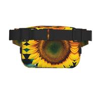 Cangurera con estampado de girasol You Are My Sunshine para mujer, para uso diario, viajes, al aire libre, correr, caza, para adultos, Negro -, Talla única