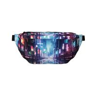 Cangurera cruzada con correa ajustable con estampado de Hacker Era para viajar, correr, senderismo