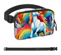 Cangurera cruzada Multiple Rainbow Unicorns-133 para hombres y mujeres, riñonera para viajes, casual, caminar, correr, senderismo, ciclismo, multicolor, 4 x 23 x 15 cm, multicolor,