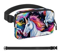 Cangurera cruzada Multiple Rainbow Unicorns-136 para hombres y mujeres, riñonera para viajes, casual, caminar, correr, senderismo, ciclismo, multicolor, 4 x 23 x 15 cm, multicolor,