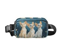 Cangurera de Devon Rex Cats A River de dibujos animados para mujeres y hombres, multiusos, riñonera con correa ajustable para compras, deportes y trabajo