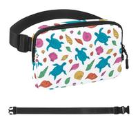 Cangurera de estilo unisex Colorful Sea Turtles-42: riñoneras de moda, bolsas cruzadas deportivas delgadas a la moda para correr, senderismo, senderismo, mujer y hombre, multicolor 07, 1.5x9.0x5.9in