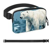 Cangurera de estilo unisex Polar Bear Strolling in the Water-1614: riñoneras de moda, bolsas cruzadas deportivas delgadas a la moda para correr, senderismo, senderismo, mujer, hombre, multicolor, 1.5