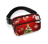 Cangurera de Feliz Navidad para mujeres y hombres, riñonera ajustable para viajes, deportes, senderismo, Estilo, 20x13cm