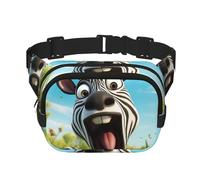 Cangurera divertida con estampado de cebra para mujeres y hombres, con correa ajustable para viajes, senderismo, ciclismo