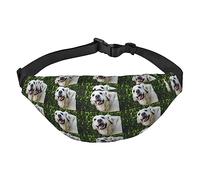 Cangurera grande con estampado de Golden Retriever, ajustable, para deportes al aire libre, color negro, talla única, Black, Talla única