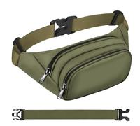 Cangurera grande para mujeres y hombres, riñonera Syican con 3 bolsillos con cremallera, regalos para disfrutar de deportes, viajes, entrenamiento, casual, manos libres, se adapta a iPad máximo de 7.9