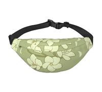 Cangurera ligera para correr, senderismo, estampado de begonia de dibujos animados, riñonera grande para entrenamiento, viajes, negro, talla única, deportes, negro, talla única, deportes, Black, Talla