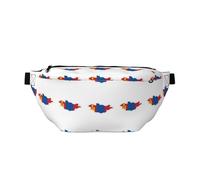 Cangurera para correr con estampado de mapa de la bandera de Mongolia, casual, ligera, con correa ajustable