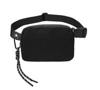 Cangurera para mujer, riñonera grande para mujeres y hombres, bolsa de hombro para exteriores, bolsa impermeable para teléfono celular, riñonera con correa ajustable para entrenamiento, correr, Black,