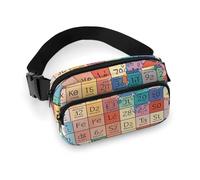Cangurera Periodic Table of Elements para mujeres y hombres, riñonera, ajustable, casual, para viajes, deportes, senderismo, blanco, 7.9 x 5.1 pulgadas, Blanco, 7.9x5.1inches