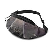 Cangurera triangular abstracta y ligera para mujeres y hombres, bolsa de cinturón casual con correa ajustable para exteriores, correr, senderismo, Abstracto Triángulo Hierba y Luz, Talla única, moda