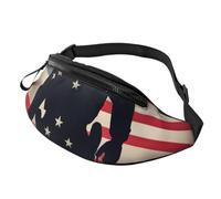Cangurera unisex con estampado de soldados militares de los EE. UU., Día de los Caídos, diseño patriótico, para viajes, correr