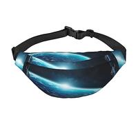 Cangurera unisex resistente al agua con diseño de vistas al espacio exterior desde la nave espacial, bolsa de cinturón ligera para viajes, deportes, senderismo, Como se muestra en la imagen, Talla
