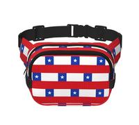 Cangureras de la bandera de Chile para mujeres y hombres, riñoneras de moda para entrenamiento, correr, viajar, senderismo, Black, Talla única
