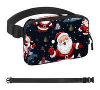 Cangureras de Papá Noel N para mujeres y hombres, riñonera cruzada con bolsillos con cremallera, riñonera impermeable con correa ajustable para entrenamiento, correr, viajar, senderismo, multicolor,