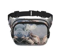 Cangureras de zapatos de ballet para mujeres y hombres, riñoneras de moda para entrenamiento, correr, viajar, senderismo, NEGRO, One Size