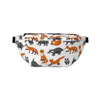 Cangureras grandes para mujeres y hombres, cruzadas, bolsas cruzadas de viaje Fox and Skunk para mujer, a la moda, riñonera para mujeres y hombres, riñonera para mujer con correa ajustable