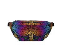 Cangureras grandes para mujeres y hombres, cruzadas, estilo indio, mandalas y libélulas, bolsas cruzadas de viaje para mujer, a la moda, riñonera para mujeres, hombres, bandolera con correa ajustable