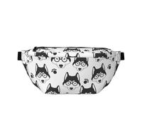 Cangureras grandes para mujeres y hombres, cruzadas, lindas gafas Husky, divertidas bolsas cruzadas de viaje para mujer, bolsa de cinturón para mujeres y hombres, bolsa de cintura para mujer con