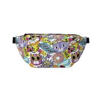 Cangureras grandes para mujeres y hombres, cruzadas, modernas, abstractas, con gafas, gatos, bolsas de viaje para mujer, a la moda, riñonera para mujeres y hombres, riñonera para mujer con correa