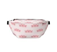 Cangureras grandes para mujeres y hombres, cruzadas, tres lindos cerdos, color rosa, bolsas cruzadas de viaje para mujer, a la moda, riñonera para mujeres y hombres, riñonera para mujer con correa