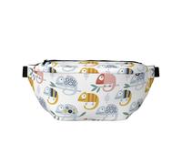 Cangureras grandes para mujeres y hombres, cruzadas, versión Q, lindas bolsas cruzadas de viaje de lagarto camaleón para mujer, bolsa de cinturón para mujeres y hombres, bolsa de cintura para mujer