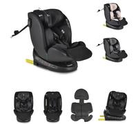 Canguro, asiento infantil i-Size Castor (40-150cm) grupo 0/1/2/3 Isofix, color:negro