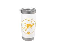 Canguro australiano y Cruz del Sur Vaso térmico de acero inoxidable de doble pared