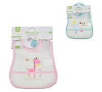 Canguro, babero saludable 1701 con cierre de velcro, protección contra las migas, color:rosa