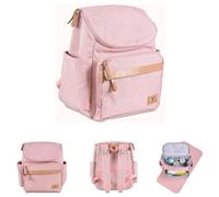 Canguro, Bolso para cochecito Megan Mochila Cambiador Asa con cremallera, colores:rosa