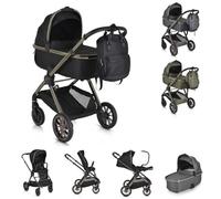 Canguro, cochecito 2 en 1 iClick plegable, bolso cambiador, asiento deportivo, color:negro