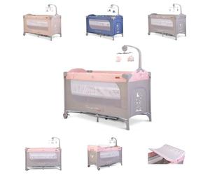 Canguro Cuna de Viaje Érase una vez Playpen Colchón de dos niveles Cambiador, colores:rosa