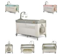 Canguro Cuna Viaje Indiana Corralito Colchón dos niveles Bolso cambiador Ruedas, colores:canoso