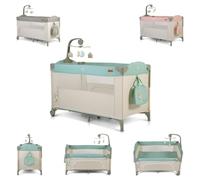 Canguro Cuna Viaje Indiana Corralito Colchón dos niveles Bolso cambiador Ruedas, colores:verde