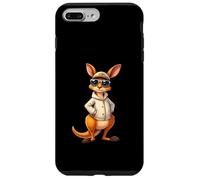 Canguro de Dibujos Animados con Chaqueta Clara y Gafas Carcasa para iPhone 7 Plus/8 Plus