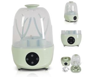 Canguro Esterilizador Verde 4 en1 Calientabiberones para 6 biberones Vaporizador, color:verde
