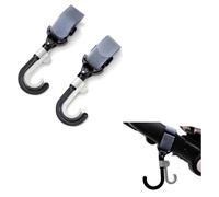 Canguro gancho universal cochecito Hookey 1606 correa de velcro set de 2 ganchos, color:negro