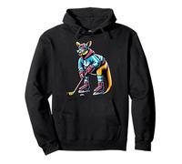 Canguro Hockey Hielo Estilo Único Sudadera con Capucha