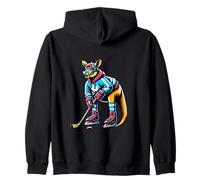Canguro Hockey Hielo Estilo Único Sudadera con Capucha