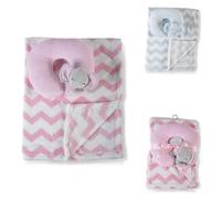 Canguro manta bebé Sammy tamaño 90 x 75 cm manta bebé peluche almohada el cuello, color:rosa