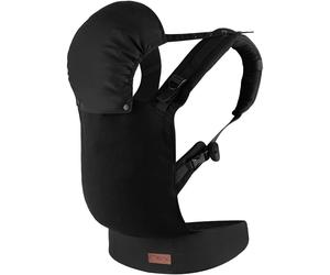 Canguro MoMi COLLET Negro para Niños de 3-48 meses (peso 4-20 kg), con Capucha y Reposabezas